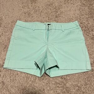 Massimo Womens Stretch Fit 3 Casual Pockets Shorts Mint Blue Size 10